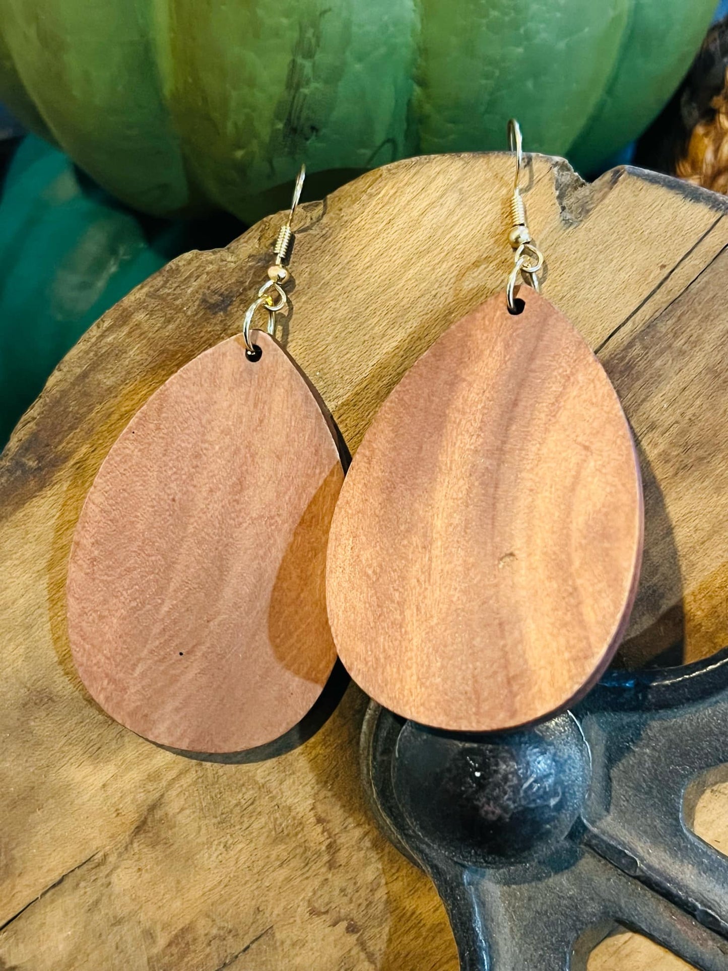 Boho Wood Earrings - 1 set