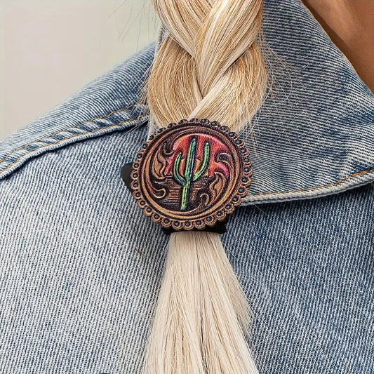 Western Style Hair Scrunchies - Cactus