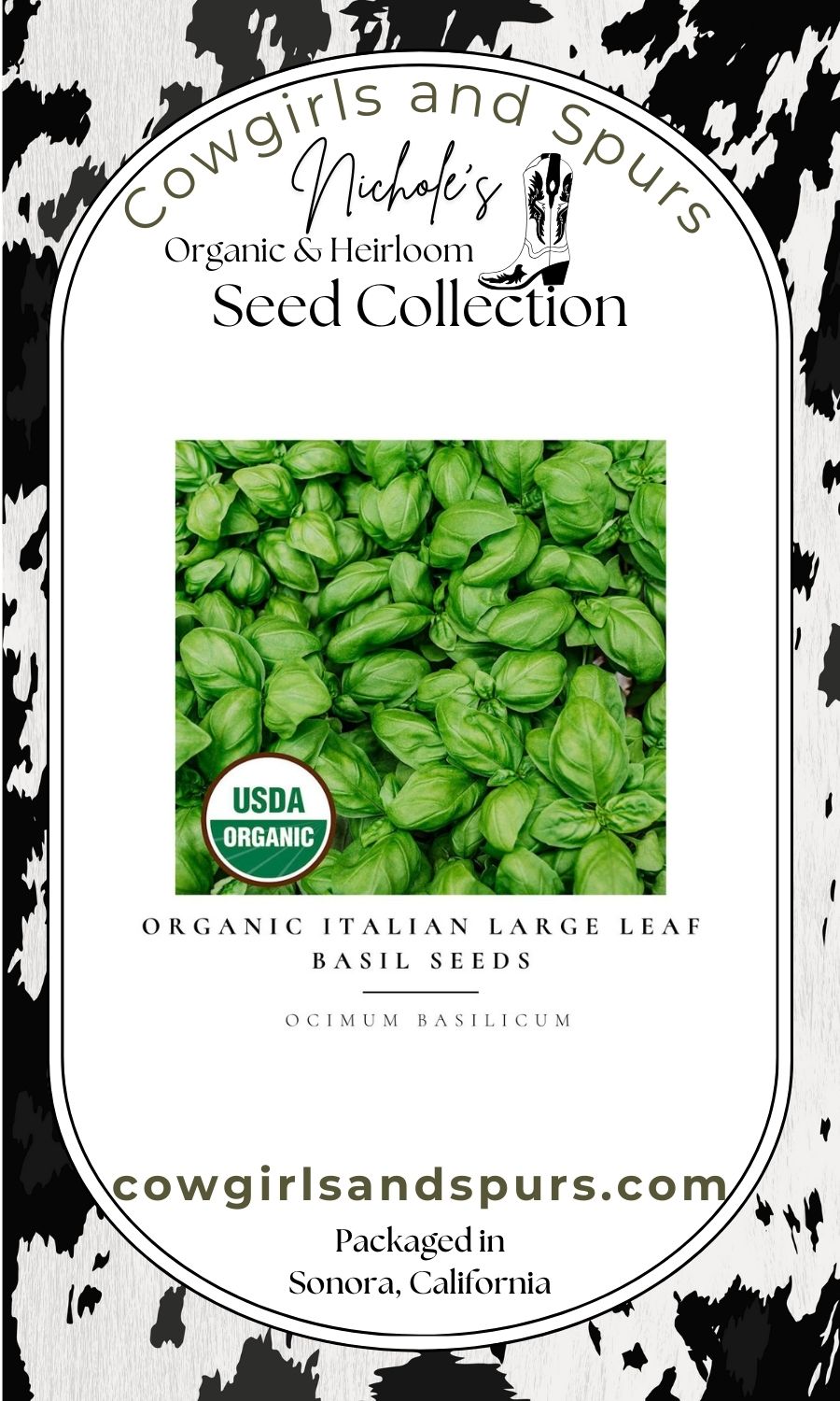 Organic Italian Large Leaf Basil Seeds