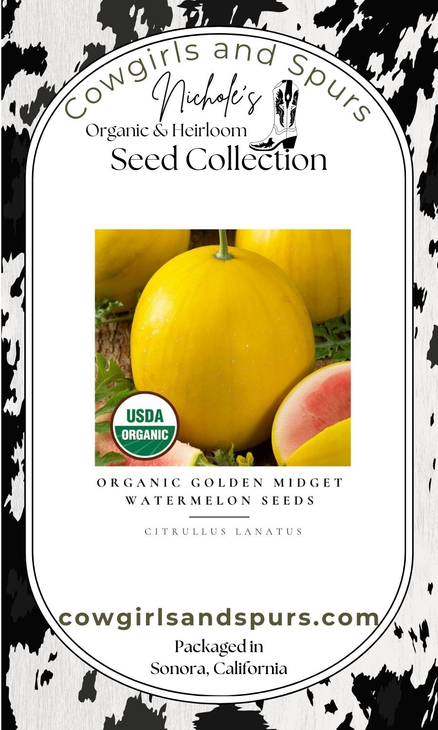 Organic Golden Midget Watermelon Seeds