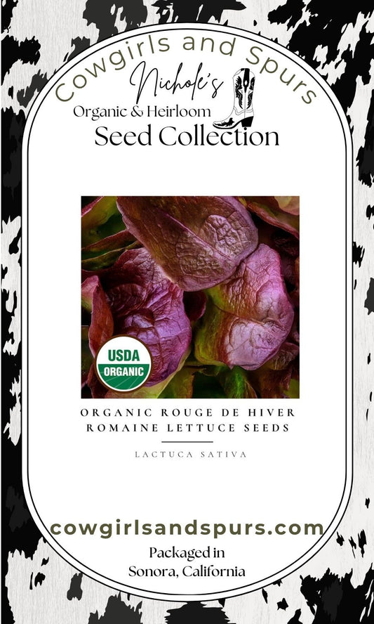 Organic Rouge de Hiver Romaine Lettuce Seeds