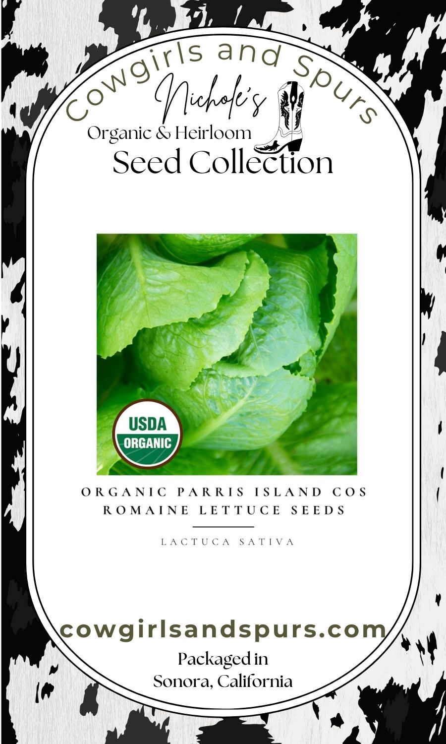 Organic Parris Island Cos Romaine Lettuce Seeds