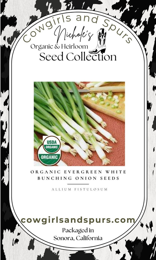 Organic Evergreen White Bunching Onion Seeds