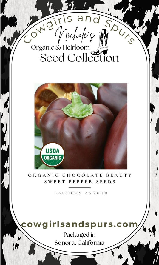 Organic Chocolate Beauty Sweet Pepper Seeds