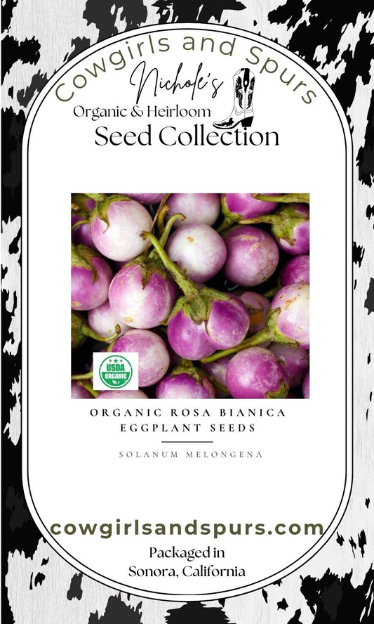 Organic Rosa Bianica Eggplant Seeds