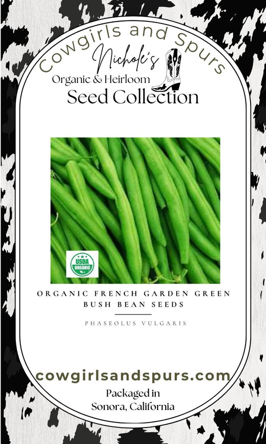 Organic French Garden Green Bush Bean Seeds