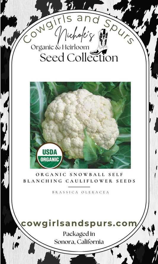 Organic Snowball Self Blanching Cauliflower Seeds