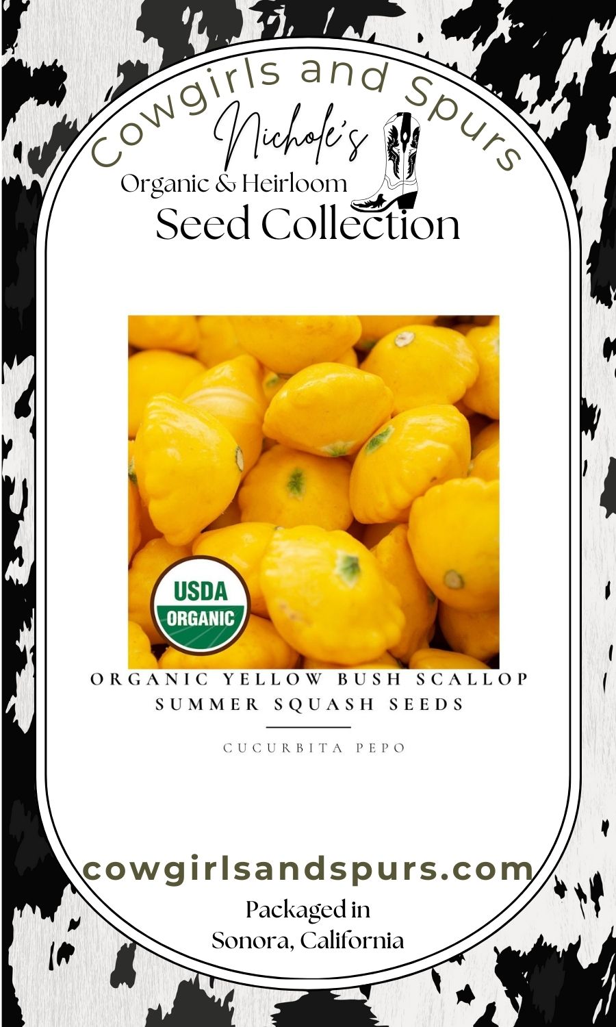 Organic Yellow Bush Scallop Summer Squash Seeds