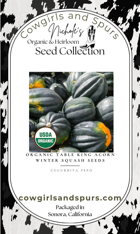 Organic Table King Acorn Winter Squash Seeds