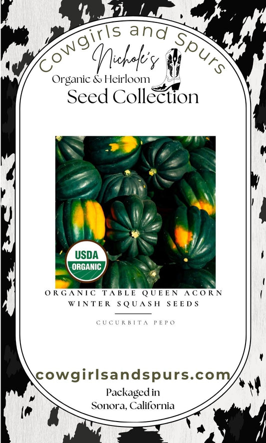 Organic Table Queen Acorn Winter Squash Seeds