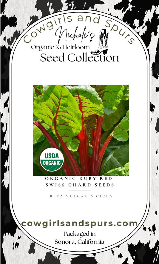 Organic Ruby Red Swiss Chard Seeds