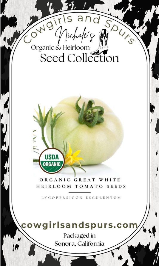 Organic Great White Heirloom Tomato Seeds