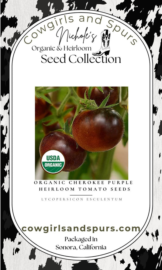 Organic Cherokee Purple Heirloom Tomato Seeds